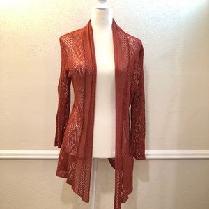 SOFT SURROUNDINGS Crochet Cardigan Large